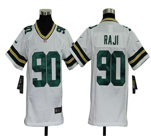  Packers #90 B.J. Raji White Youth Stitched NFL Elite Jersey