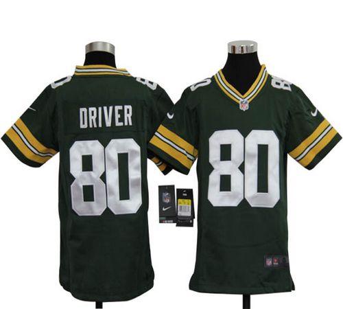  Packers #80 Donald Driver Green Team Color Youth Stitched NFL Elite Jersey