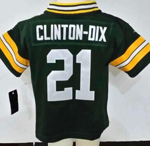 Toddler  Packers #21 Ha Ha Clinton Dix Green Team Color Stitched NFL Elite Jersey
