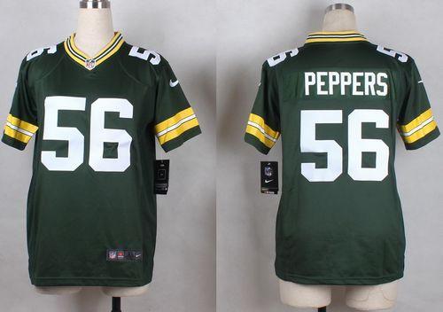  Packers #56 Julius Peppers Green Team Color Youth Stitched NFL Elite Jersey