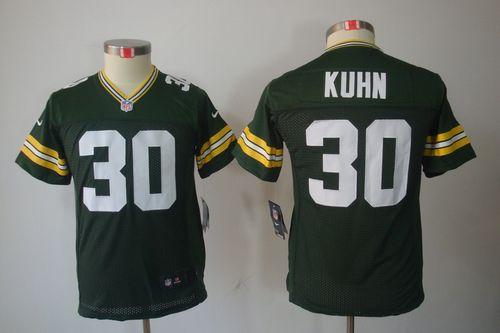  Packers #30 John Kuhn Green Team Color Youth Stitched NFL Limited Jersey