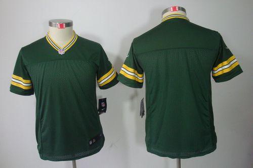  Packers Blank Green Team Color Youth Stitched NFL Limited Jersey