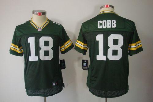 Packers #18 Randall Cobb Green Team Color Youth Stitched NFL Limited Jersey