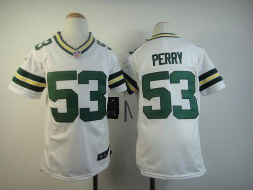  Packers #53 Nick Perry White Youth Stitched NFL Elite Jersey