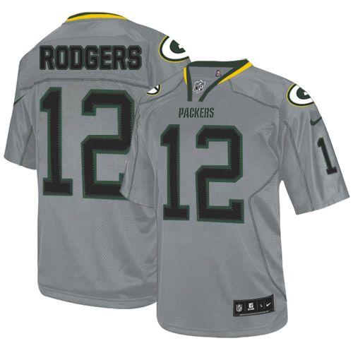  Packers #12 Aaron Rodgers Lights Out Grey Youth Stitched NFL Elite Jersey