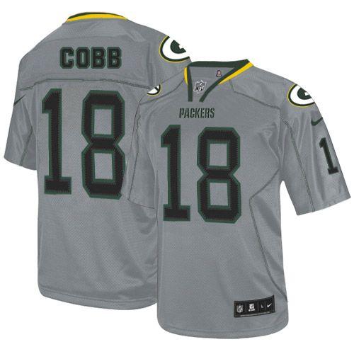  Packers #18 Randall Cobb Lights Out Grey Youth Stitched NFL Elite Jersey
