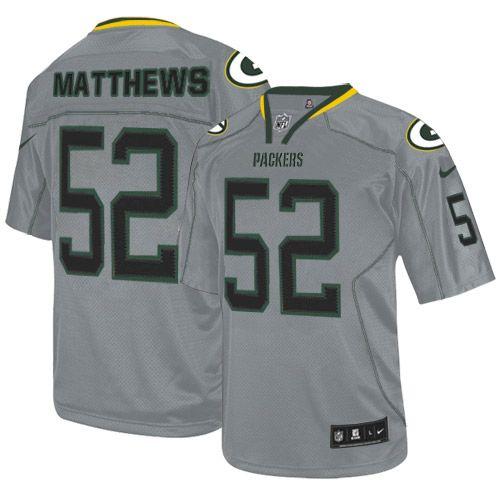  Packers #52 Clay Matthews Lights Out Grey Youth Stitched NFL Elite Jersey