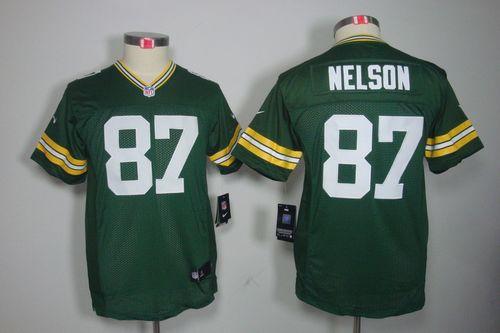  Packers #87 Jordy Nelson Green Team Color Youth Stitched NFL Limited Jersey