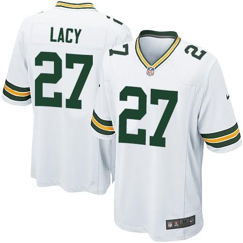  Packers #27 Eddie Lacy White Youth Stitched NFL Elite Jersey