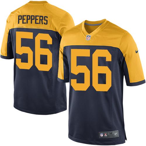  Packers #56 Julius Peppers Navy Blue Alternate Youth Stitched NFL New Elite Jersey