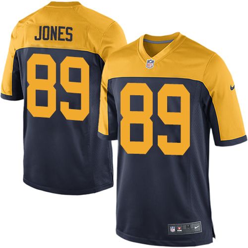  Packers #89 James Jones Navy Blue Alternate Youth Stitched NFL Elite Jersey