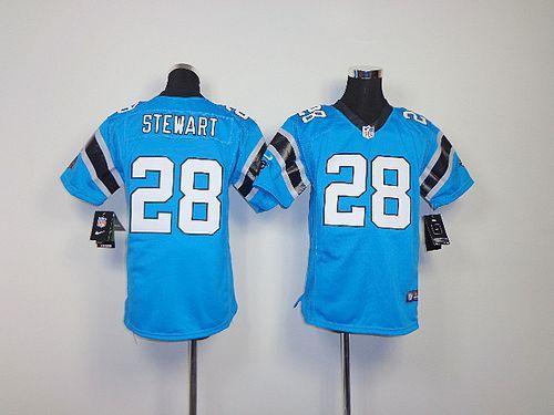  Panthers #28 Jonathan Stewart Blue Alternate Youth Stitched NFL Elite Jersey