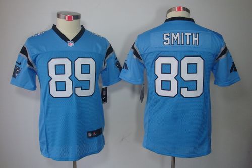  Panthers #89 Steve Smith Blue Alternate Youth Stitched NFL Limited Jersey