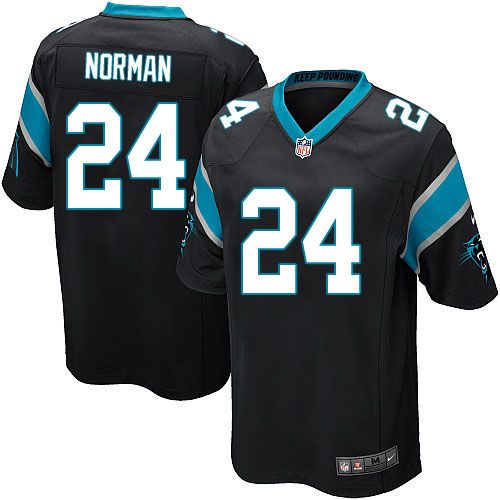  Panthers #24 Josh Norman Black Team Color Youth Stitched NFL Elite Jersey