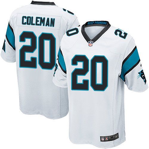  Panthers #20 Kurt Coleman White Youth Stitched NFL Elite Jersey