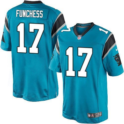  Panthers #17 Devin Funchess Blue Alternate Youth Stitched NFL Elite Jersey