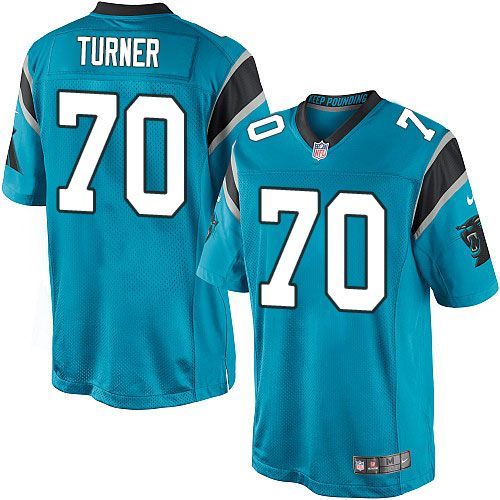  Panthers #70 Trai Turner Blue Alternate Youth Stitched NFL Elite Jersey