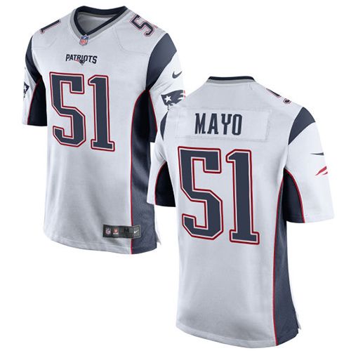  Patriots #51 Jerod Mayo White Youth Stitched NFL New Elite Jersey