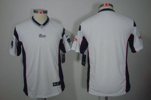  Patriots Blank White Youth Stitched NFL Limited Jersey
