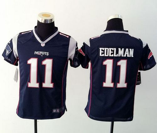  Patriots #11 Julian Edelman Navy Blue Team Color Youth Stitched NFL New Elite Jersey