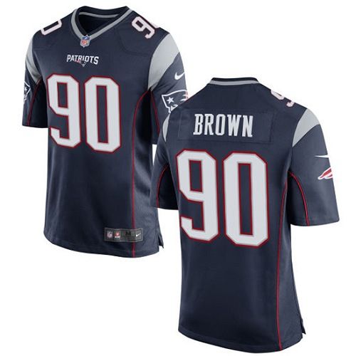 Patriots #90 Malcom Brown Navy Blue Team Color Youth Stitched NFL New Elite Jersey