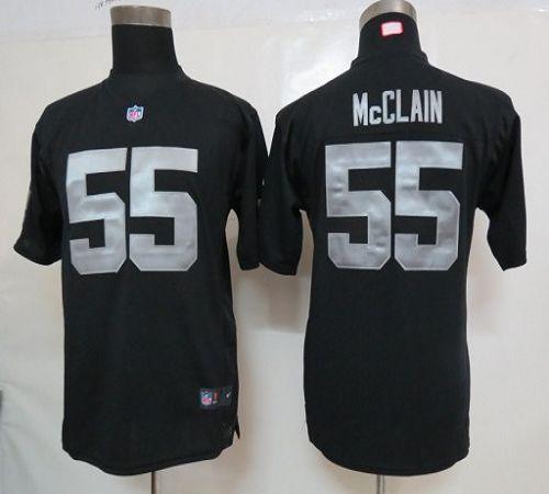  Raiders #55 Rolando McClain Black Team Color Youth Stitched NFL Elite Jersey