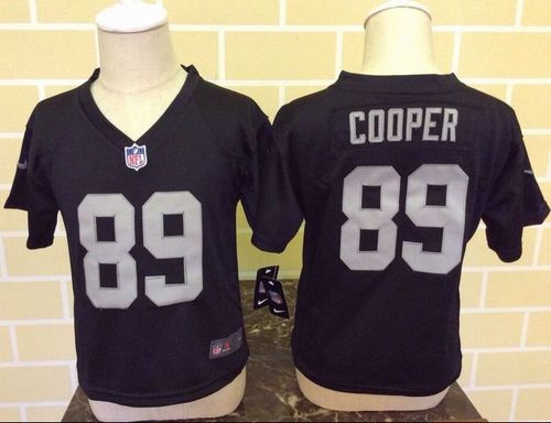 Toddler  Raiders #89 Amari Cooper Black Team Color Stitched NFL Elite Jersey