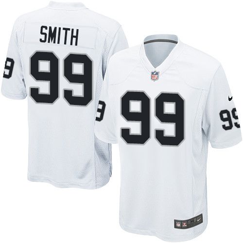  Raiders #99 Aldon Smith White Youth Stitched NFL Elite Jersey