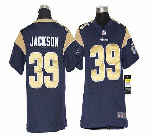  Rams #39 Steven Jackson Navy Blue Team Color Youth Stitched NFL Elite Jersey