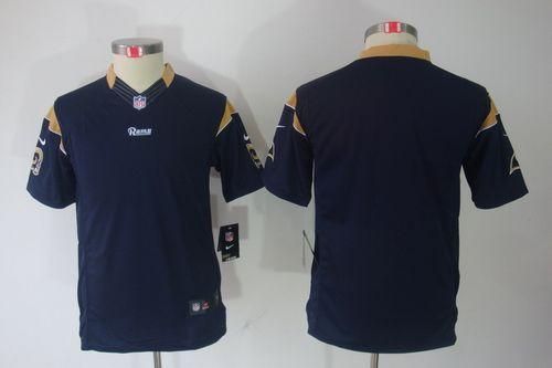  Rams Blank Navy Blue Team Color Youth Stitched NFL Limited Jersey