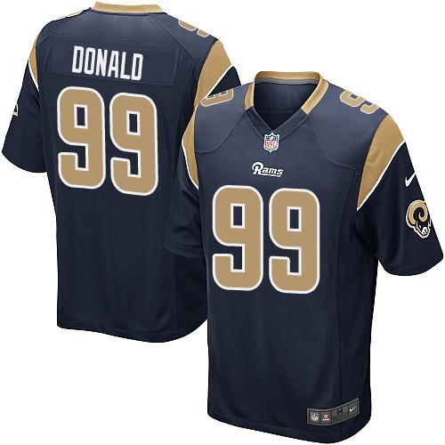  Rams #99 Aaron Donald Navy Blue Team Color Youth Stitched NFL Elite Jersey