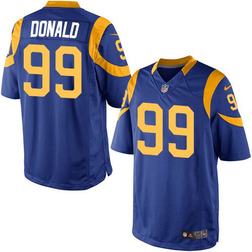  Rams #99 Aaron Donald Royal Blue Alternate Youth Stitched NFL Elite Jersey