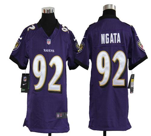  Ravens #92 Haloti Ngata Purple Team Color Youth Stitched NFL Elite Jersey