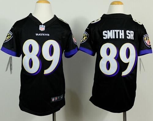  Ravens #89 Steve Smith Sr Black Alternate Youth Stitched NFL New Elite Jersey