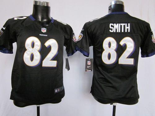  Ravens #82 Torrey Smith Black Alternate Youth Stitched NFL Elite Jersey