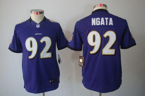  Ravens #92 Haloti Ngata Purple Team Color Youth Stitched NFL Limited Jersey