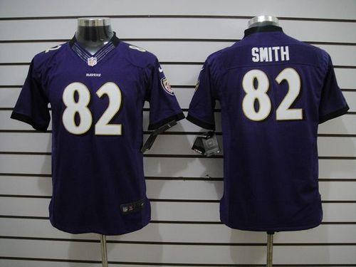  Ravens #82 Torrey Smith Purple Team Color Youth Stitched NFL Limited Jersey