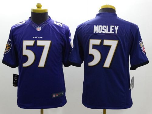  Ravens #57 C.J. Mosley Purple Team Color Youth Stitched NFL New Limited Jersey