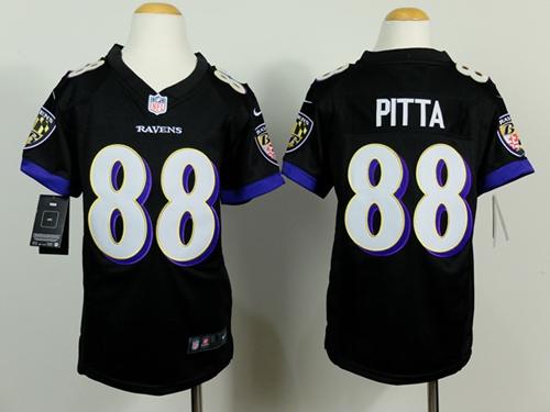  Ravens #88 Dennis Pitta Black Alternate Youth Stitched NFL New Elite Jersey