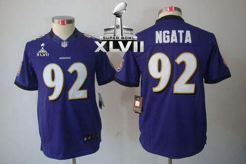  Ravens #92 Haloti Ngata Purple Team Color Super Bowl XLVII Youth Stitched NFL Limited Jersey