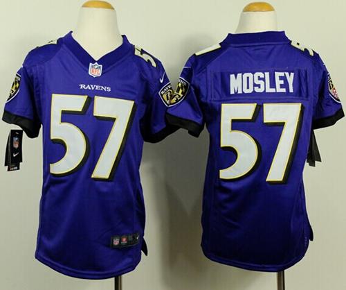  Ravens #57 C.J. Mosley Purple Team Color Youth Stitched NFL New Elite Jersey
