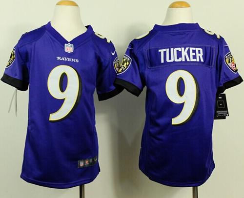  Ravens #9 Justin Tucker Purple Team Color Youth Stitched NFL New Elite Jersey