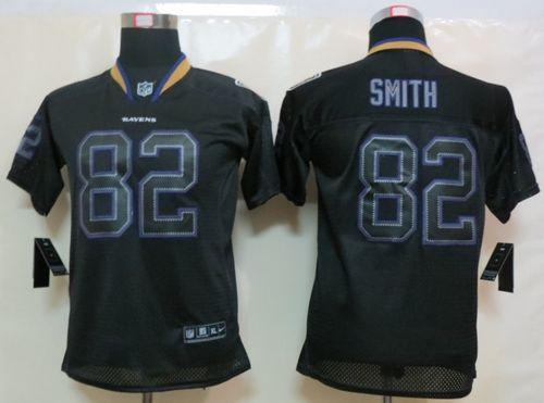  Ravens #82 Torrey Smith Lights Out Black Youth Stitched NFL Elite Jersey