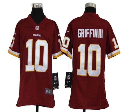  Redskins #10 Robert Griffin III Burgundy Red Team Color Youth Stitched NFL Elite Jersey