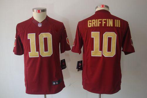  Redskins #10 Robert Griffin III Burgundy Red Alternate Youth Stitched NFL Limited Jersey