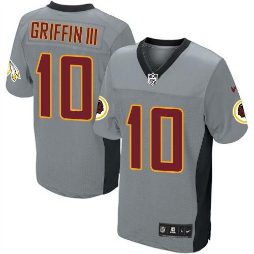  Redskins #10 Robert Griffin III Grey Shadow Youth Stitched NFL Elite Jersey