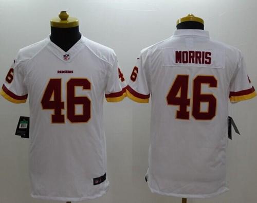  Redskins #46 Alfred Morris White Youth Stitched NFL Limited Jersey