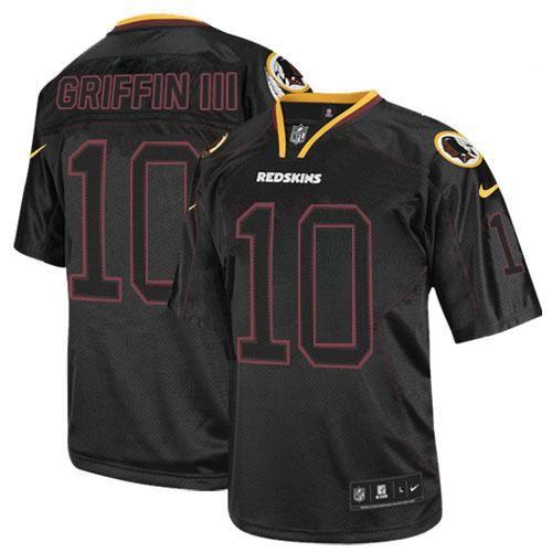  Redskins #10 Robert Griffin III Lights Out Black Youth Stitched NFL Elite Jersey