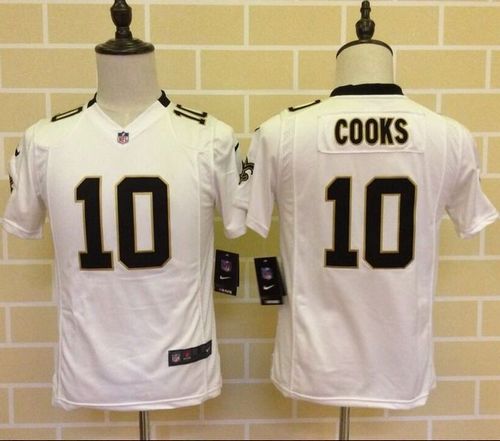  Saints #10 Brandin Cooks White Youth Stitched NFL Elite Jersey