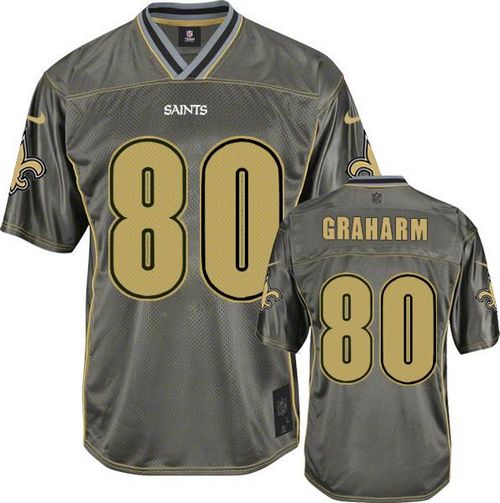  Saints #80 Jimmy Graham Grey Youth Stitched NFL Elite Vapor Jersey